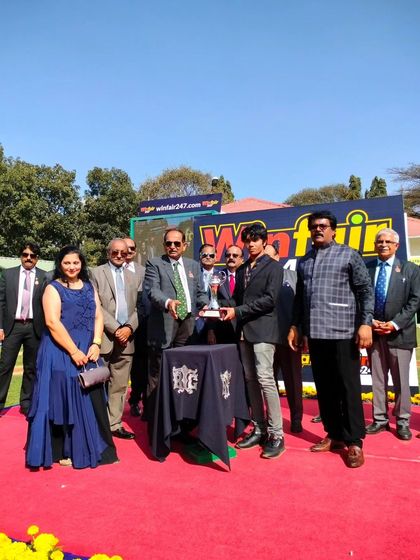 The Mysore Race Club Trophy presentation.