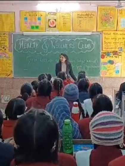 A session under the 'Health & Wellness Club' initiative in a government school. It's inspiring to see schools taking proactive steps towards student well being.