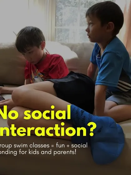 Our group swim classes are the perfect place for social bonding. In the pool, kids learn to interact, cooperate, and make new friends, all while parents connect from the sidelines.