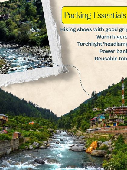 Jibhi Travel Guide: Packing Essentials. We help you pack smart with essentials like good hiking shoes, warm layers, and a power bank for your Jibhi adventure.