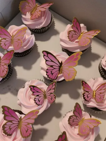 For a touch of elegance, I love making these butterfly cupcakes. The delicate, edible butterflies on top of pink rosette frosting make them perfect for birthdays, baby showers, or any special celebration.