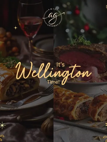 It’s Wellington Time! This Christmas, treat your loved ones to our handcrafted Veg Wellington or a rich and flavorful Beef Wellington for an unforgettable feast.