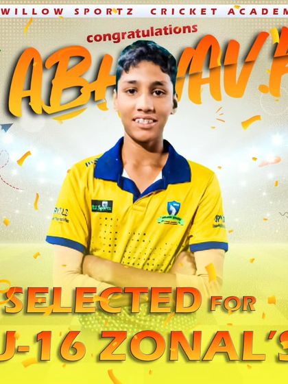 Congratulations to Abhinav on his selection for the U-16 Zonals. We are proud to be a part of his journey to success.