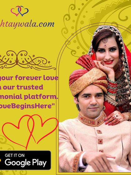 Find your forever love on our trusted platform. This ad uses a beautiful couple and a clear call to action to invite users.