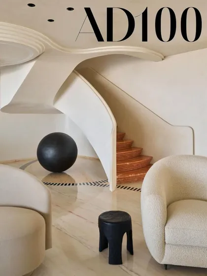 An image of our SNN project, featured as part of the AD100 announcement. This project is a great example of our use of sculptural, organic forms.