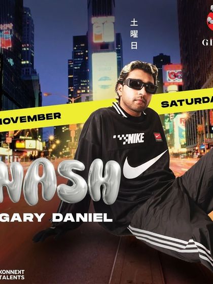 The official poster for my show at Miss Ginko in Kolkata, featuring a cool, stylized photo.