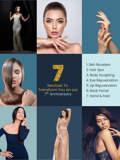 To celebrate our 7th anniversary, we have curated 7 services to transform you from top to toe, including Skin Boosters, Body Sculpting, and Lip Rejuvenation.