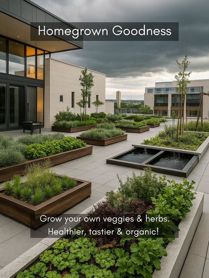 A terrace garden can also be a source of homegrown goodness. We can design and install raised beds for growing your own organic vegetables and herbs, making your lifestyle healthier and tastier.