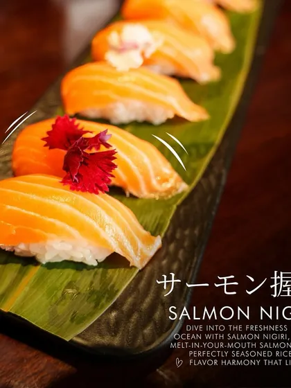 Dive into the freshness of the ocean with our Salmon Nigiri. Melt-in-your-mouth salmon meets perfectly seasoned rice for a flavor harmony that lingers.