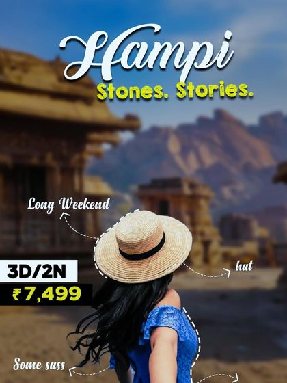 A poster for our Hampi trip, focusing on the stones and stories of the ancient Vijayanagara Empire.