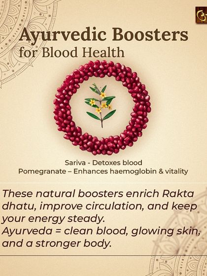 These are natural boosters for your blood health. The herb Sariva detoxes the blood, while fruits like pomegranate enhance hemoglobin and vitality. Clean blood leads to glowing skin and a stronger body.