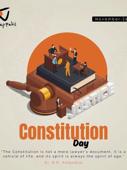 Another post for Constitution Day, emphasizing Dr. B.R. Ambedkar's words. We are Indians, firstly and lastly, and our Constitution is the force that unites us in our pursuit of a just society.