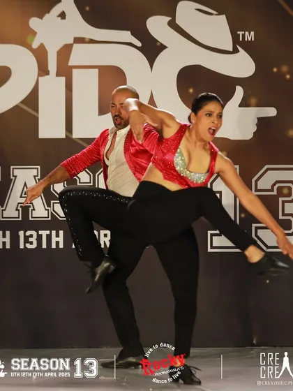 The stage is our playground. This is the rush we live for. A powerful moment captured during our performance at the Pune International Dance Congress, showcasing the energy and passion we bring to every show.