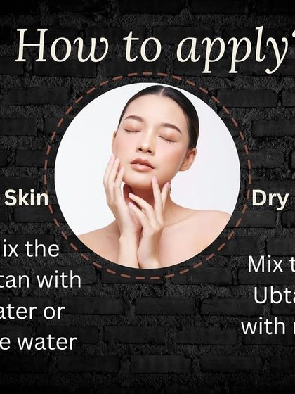 I'm often asked how to apply my Ubtan. For oily skin, mix it with water or rose water. For dry skin, mix it with milk to form a paste.