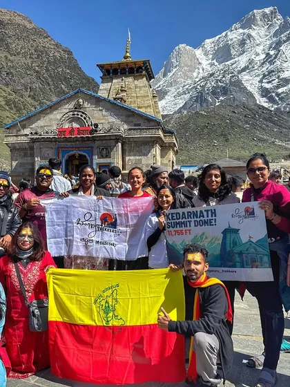 More than just a trek, this is a sacred journey. Our group after reaching the holy Kedarnath temple, a moment of deep spiritual significance for many, made special with our BT Family from Bengaluru.