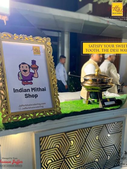Satisfy your sweet tooth the desi way at our Indian Mithai Shop counter. This station offers a variety of traditional Indian sweets, served warm from elegant golden pots, providing a nostalgic and comforting dessert option.
