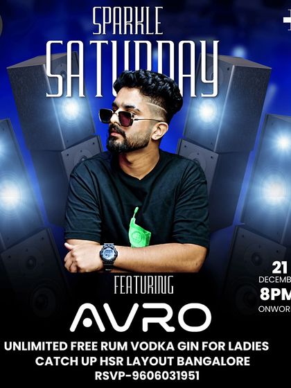 Sparkle Saturday at Catch Up, HSR Layout. I bring a mix of Bollywood, Kannada, and Punjabi music to every neighborhood.