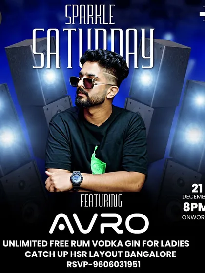 Sparkle Saturday at Catch Up, HSR Layout. I bring a mix of Bollywood, Kannada, and Punjabi music to every neighborhood.