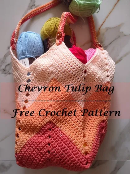I also offer free patterns on my website for projects like this Chevron Tulip Bag. It's my way of sharing the joy of crochet with the wider community.