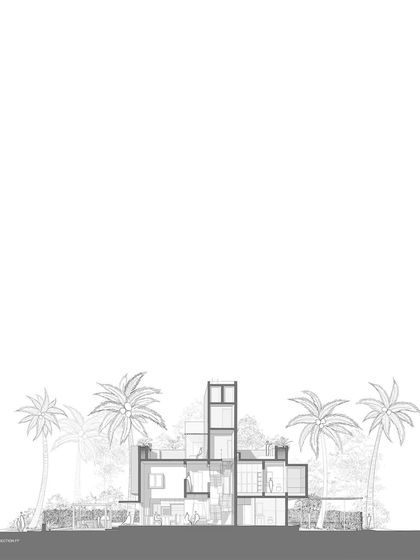 Another section drawing of the SANCTUM House.