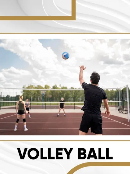 A group enjoys a game of volleyball on our dedicated outdoor court. It's a fantastic team sport for fitness and fun in the sun.