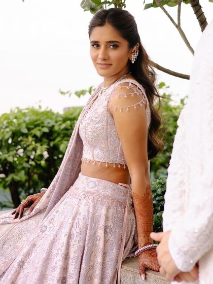 A candid moment that looks like it's from a movie. The soft lighting and pastel colors create a truly dreamy and romantic feel.