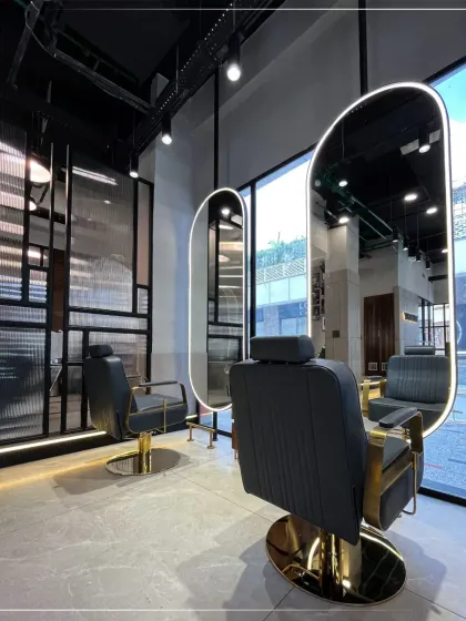 Your experience begins the moment you step inside. Our salons are designed to be a sanctuary of style and comfort, where you can relax while our artists work their magic. This is the modern, premium environment where transformations happen.