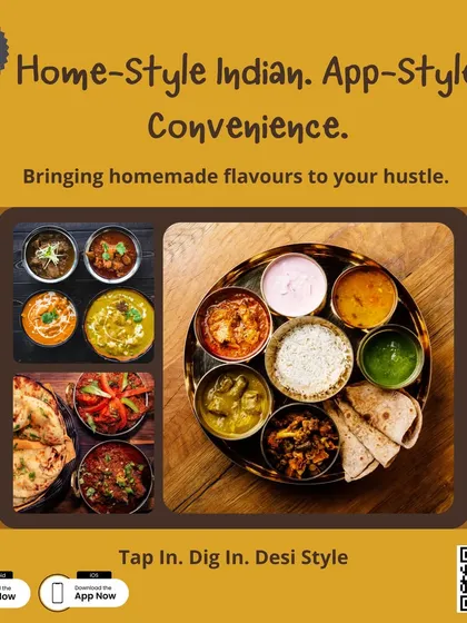 Home-style Indian food meets app-style convenience. This is our core promise: delivering the authentic flavors you love with the ease of a single tap on your phone.