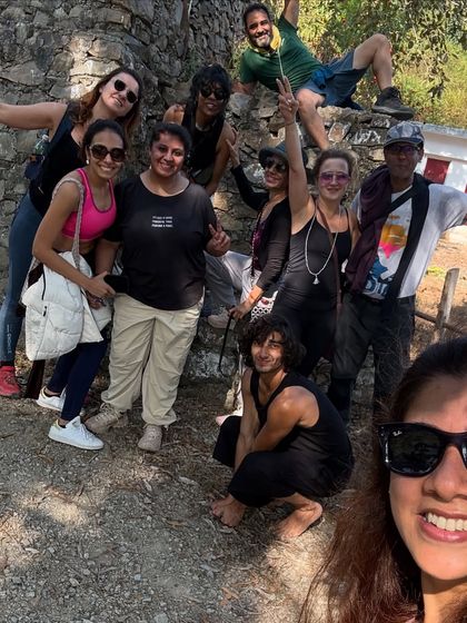 Another joyful group photo from our hike. The bonds we form while navigating the trails and supporting each other are a huge part of the retreat experience.