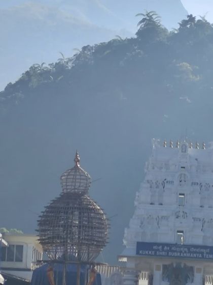 The famous Kukke Subramanya temple, the starting point for one of the most popular routes to Kumara Parvatha.