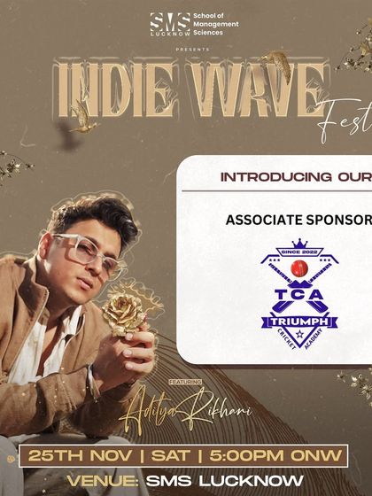 Announcing Triumph Cricket Academy as a sponsor for a music fest. This shows my ability to find non-traditional sponsors that want to connect with a youth audience.