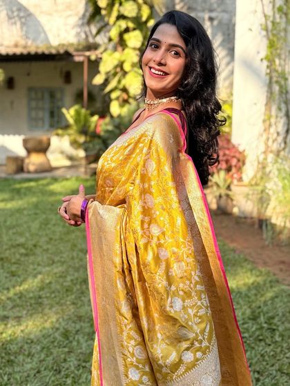 A happy, smiling shot of Jui. Her natural beauty is enhanced with a soft makeup look.