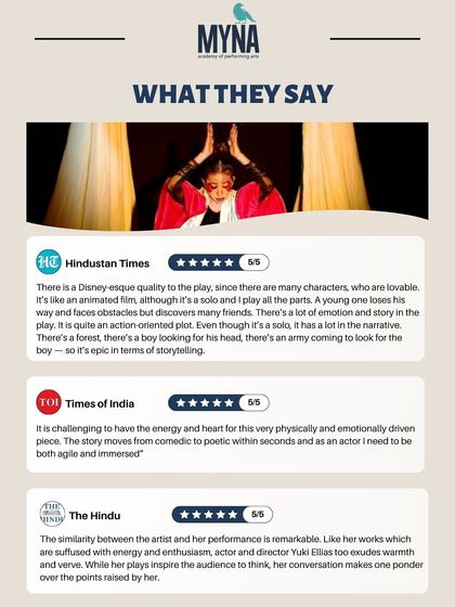 Don't just take our word for it. 'Elephant in the Room' has received rave reviews from publications like Hindustan Times, Times of India, and The Hindu for its energetic, poetic, and emotionally driven storytelling.