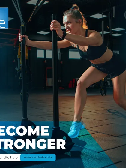 Become stronger with our diverse functional training equipment. Here, a member builds explosive power and endurance using the sled push, one of the many tools we offer to develop real-world strength.
