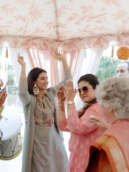 The Mogra Collective - Full-Service Wedding Planning Vibrant Pre-Wedding Rituals: Haldi & Mehendi photo 24