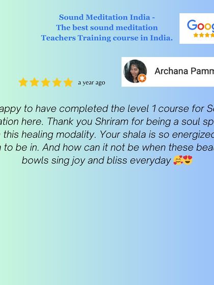 Kalariyogi Shriram - Sound Meditation Teacher Training Our Graduate Community & Testimonials photo 42