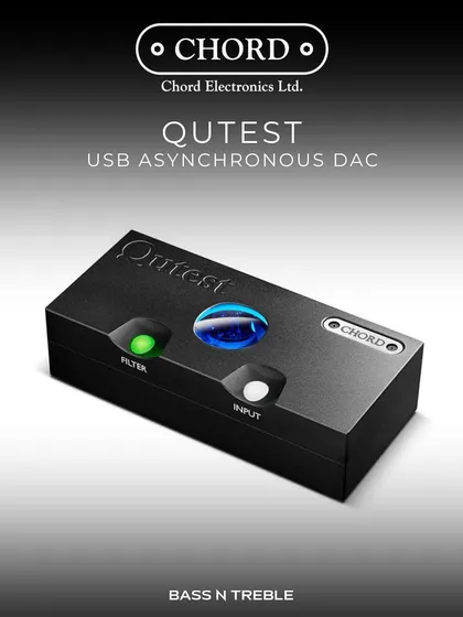 The Chord Qutest USB Asynchronous DAC. Its compact size belies its power to dramatically upgrade the sound of any digital source.