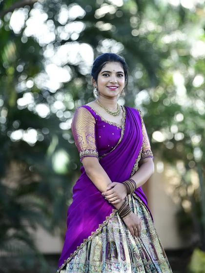 Anthariya by Nidhi Gowda - Custom Bridal & Occasion Wear Upcycled Kanjivaram Lehengas (Langa Voni) photo 16