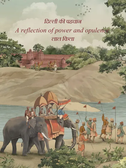 This mural is a chapter from Delhi's story, depicting the Lal Qila. My city-inspired designs are not just illustrations of landmarks; they are hand-drawn narratives that capture the history, power, and opulence of a place.