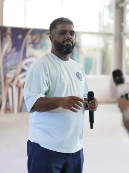 Behind every great event is an amazing team. Our founder Arunn addressing the crew that made Spectra 2025 happen.