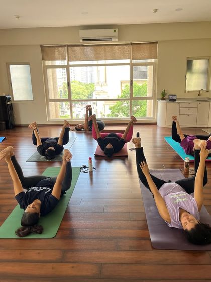The joy of Ananda Balasana, or Happy Baby Pose. This gentle hip opener helps to release the lower back and sacrum, and it’s a playful way to connect with a feeling of ease and contentment.