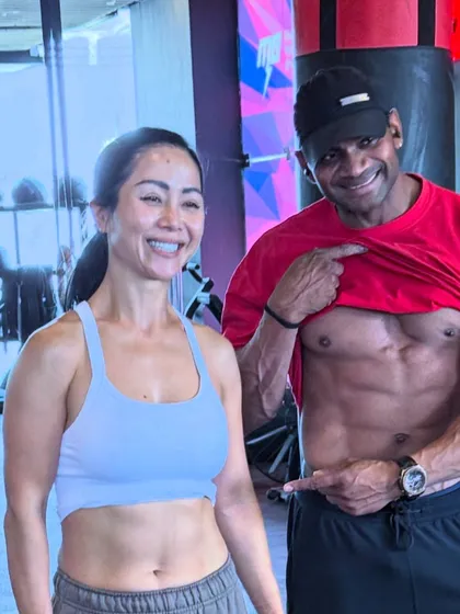 Results are a team effort. Here I am with a client who is dedicated to her fitness goals. I provide the plan and the push, you bring the dedication.