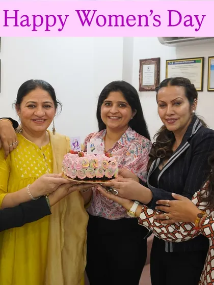 Happy Women's Day to all the amazing women out there. Celebrating the strength, resilience, and power of 'naari shakti' with my wonderful team and clients. Here's to supporting each other and prioritizing our health and well-being.