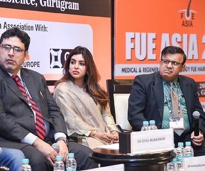 Participating in a panel discussion at FUE ASIA 2023 on overcoming complications in hair restoration. Patient safety is and always will be my top priority.