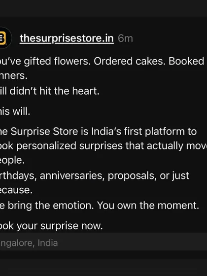 You've tried flowers, cakes, and dinners, but it still didn't hit the heart. This will. I bring the emotion, you own the moment.