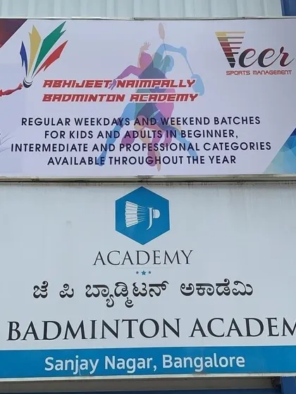 You can find our JP Badminton Academy branch in Sanjay Nagar, Bangalore. We offer regular batches and hourly court rentals throughout the year.