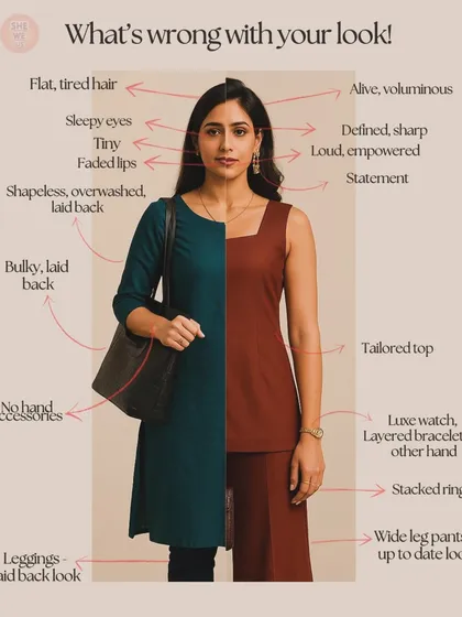 The difference between a look that is 'laid back' and one that is 'empowered' is in the details. This is a breakdown of how we transform an entire presence, from hair and accessories to tailoring and silhouette, creating a look that is intentional and powerful.