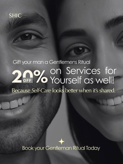 Self-care looks better when it's shared. Gift your man a Gentleman's Ritual and receive 20% off on a service for yourself. It's an opportunity to unwind and restore together.