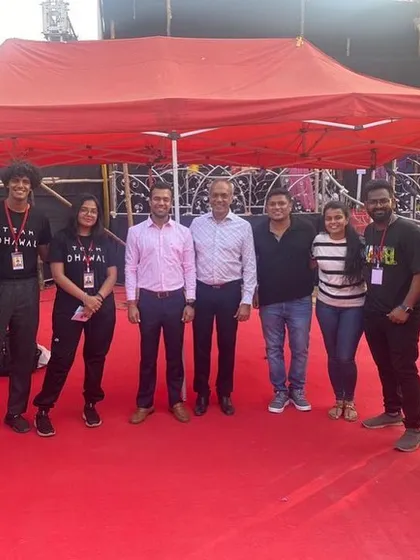 Our team with the event planners and clients. Collaboration is key, and we work seamlessly with other vendors to create a perfect event.