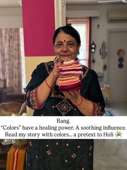 I believe colors have a healing power and a soothing influence. Working with yarn and creating colorful pieces has been a form of therapy for me, and I hope our blankets bring that same sense of comfort to you.